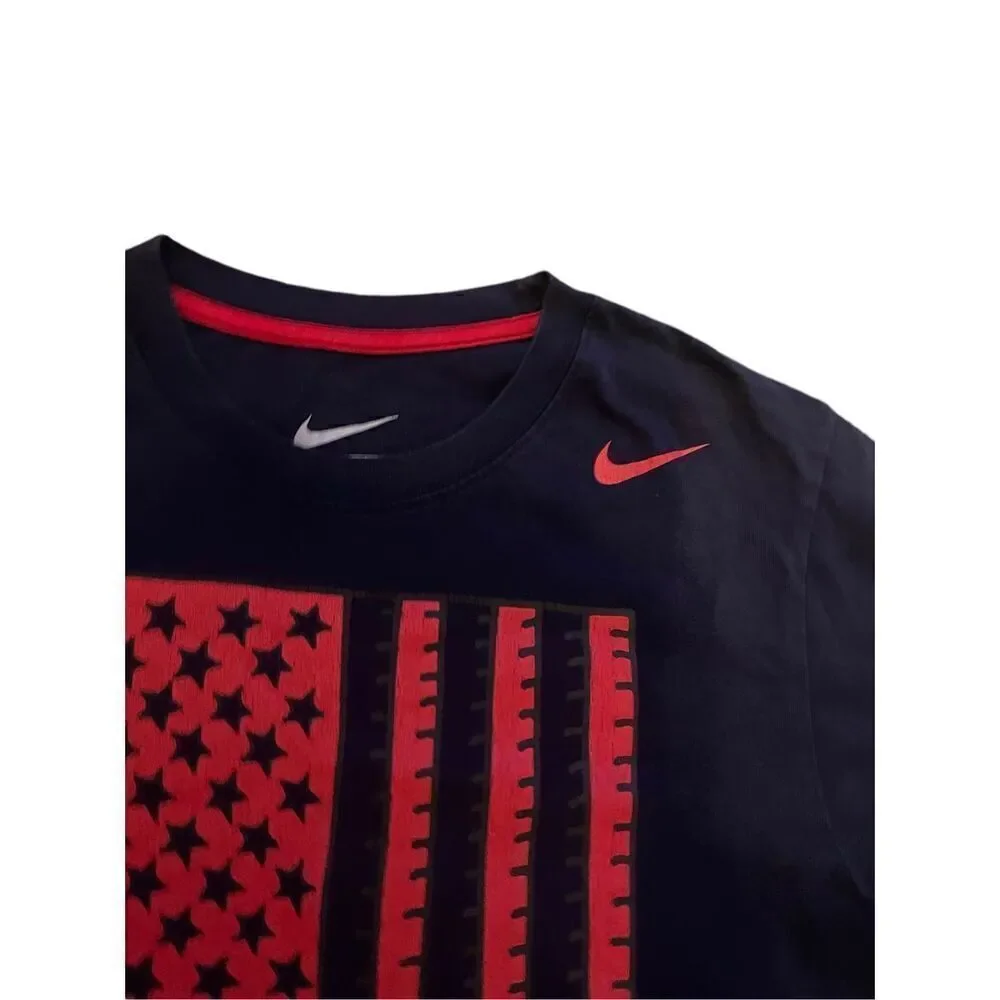 Nike U.S Soccer Flag Med Graphic Slim Fit Navy
